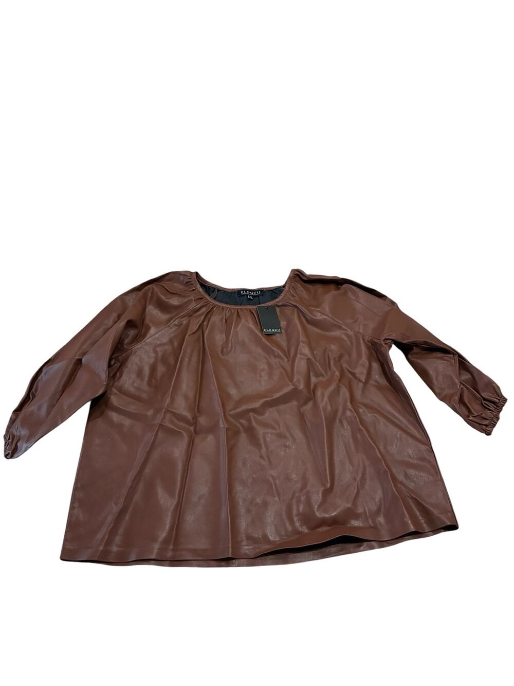 Eloquii Faux Leather Top NWT